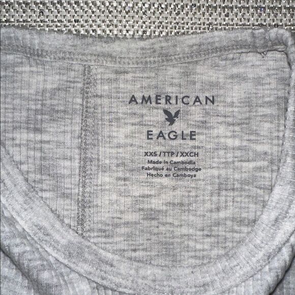 AE Light Heather Gray Plush High Neck Tank Top - Picture 10 of 11